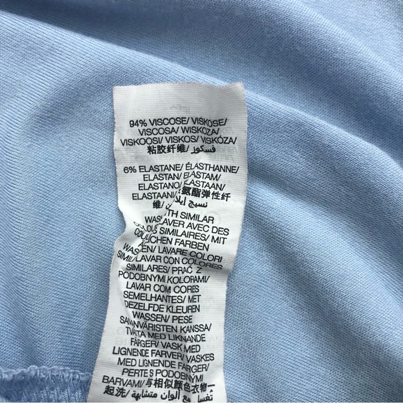 SWEATY BETTY Sz 4 Tori Twist Tank Top Blue Peplum Softcore Athleisure Activewear - Picture 6 of 8